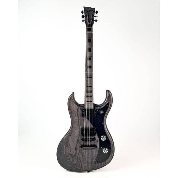 Gnarwhal DE Baritone - Charcoal Swamp Ash — charcoal transparent black