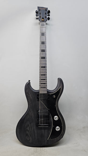 Gnarwhal DE Baritone - Charcoal Swamp Ash — charcoal transparent black